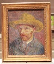 Vincent van Gogh Self-Portrait with a Straw Hat in Metropolitan Museum of Art, New York Royalty Free Stock Photo