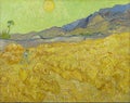 Vincent van Gogh, Wheatfield with a reaper, 1889 Royalty Free Stock Photo