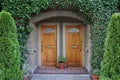 vine covered front door