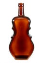 Vine empty violin-shaped bottle Royalty Free Stock Photo
