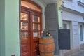 Vine shop. Outside view at Vine shop. Outside view at vinotheque Royalty Free Stock Photo