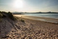 Vine strand beach sunset Royalty Free Stock Photo