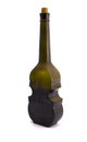 Vine violin-shaped bottle Royalty Free Stock Photo