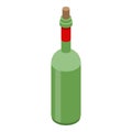 Vinegar bottle icon, isometric style Royalty Free Stock Photo