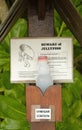 Vinegar station for jellyfish stings for people tropical island