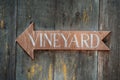 Vineyard Arrow Sign