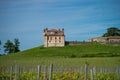 Vineyard and Chateau de Monbadon, Bordeaux Region, France