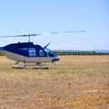 Vineyard & Helicopter Royalty Free Stock Photo