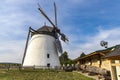 Vineyard near Windmill Retz, Lower Austria, Austria Royalty Free Stock Photo