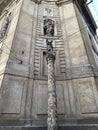 Vineyard pillar with statue, Prague, Czech Republic