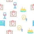 Vineyard Production Alcohol Drink Icons Set Vector