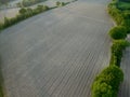 Vineyard seen from a hot air balloon