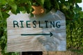 Vineyard Sign Riesling