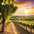 Vineyard at South WIne plant garden Romantic relax chill Graphic Art