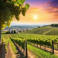 Vineyard at South WIne plant garden Romantic relax chill Graphic Art