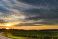 Vineyard Sunrise - Landscape-Bordeaux Vineyard Royalty Free Stock Photo