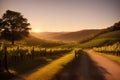 Vineyard sunsets Incorporate foreground elements made with generative ai