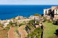 Vineyard terraces in Banyalbufar, Majorca Royalty Free Stock Photo