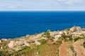 Vineyard terraces in Banyalbufar, Majorca Royalty Free Stock Photo