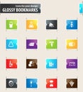 Vineyard and Wine Bookmark Icons