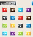 Vineyard and Wine Bookmark Icons