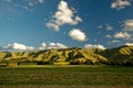 Vineyard, winery New Zealand, typical Marlborough landscape with vineyards and roads, hills and mountains Royalty Free Stock Photo