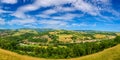 Vineyards of Azergues valley and Letra village in France