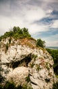 Vineyards, castle Devicky, Palava, Moravia region, Czech Republic. romantic ruin in Palava and Devin highest mountain of Pavlov Hi Royalty Free Stock Photo