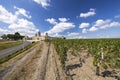 Vineyards with Chateau Cos d'Estournel, Bordeaux, Aquitaine, France