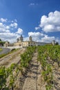 Vineyards with Chateau Cos d'Estournel, Bordeaux, Aquitaine, France