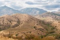 Vineyards in the highlands, a view from a height, morning light Royalty Free Stock Photo