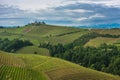 Vineyards of Langhe, Piedmont, UNESCO world heritage Royalty Free Stock Photo