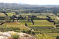 Vineyards and olive groves seen from ChÃÂ¢teau des Baux Royalty Free Stock Photo