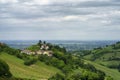 Vineyards in Oltrepo Pavese, italy, at springtime Royalty Free Stock Photo