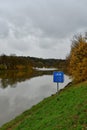 Vineyards on river Neckar in stuttgart autumn fall germany Royalty Free Stock Photo