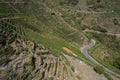 Vineyards in the Sil Canyons in Lugo, Galicia Royalty Free Stock Photo