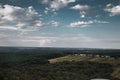 Vineyards valley with dark blue sky