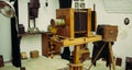 Vingate old photography studio cameras and equipment Royalty Free Stock Photo