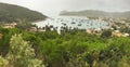 Vinh Hy Bay with many fishing boats in Phan Rang, Vietnam Royalty Free Stock Photo