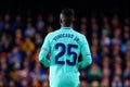 Vinicius Junior plays at the La Liga match between Valencia CF and Real Madrid CF