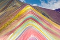 Vinicunca or Rainbow Mountain,Pitumarca-Peru Royalty Free Stock Photo