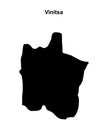 Vinitsa outline map Royalty Free Stock Photo