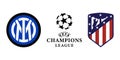 Vinnitsa, Ukraine - December 26, 2023: Football soccer Inter vs Atletico logo. League of champions.