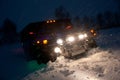 Vinnitsa, Ukraine - February 23, 2012. Hummer H1 in snowdrifts ,