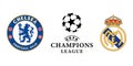 Vinnitsa, Ukraine - March 20, 2023: Football soccer Chelsea vs Real Madrid club icons.League of champions.