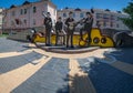 Vinnitsa, Ukraine - May 28, 2018. Monument to the Beatles group