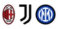 Vinnitsa, Ukraine - October 14, 2022: Italy, Serie A league soccer teams logo. Juventus, Milan, Inter. Vector editorial illustrati