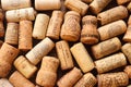 Wine corks background. Close-up texture of wine corks Royalty Free Stock Photo