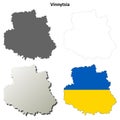 Vinnytsia blank outline map set Royalty Free Stock Photo