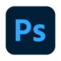 Adobe Photoshop logo. Vector icon isolated on white background Royalty Free Stock Photo